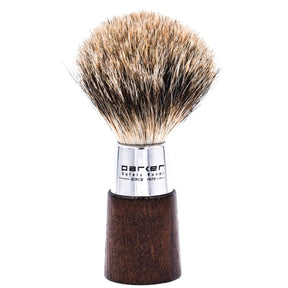 Parker Walnut Handle Deluxe Pure Badger Shaving Brush & Stand 20mm