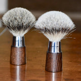 Parker Walnut Handle Deluxe Pure Badger Shaving Brush & Stand 20mm