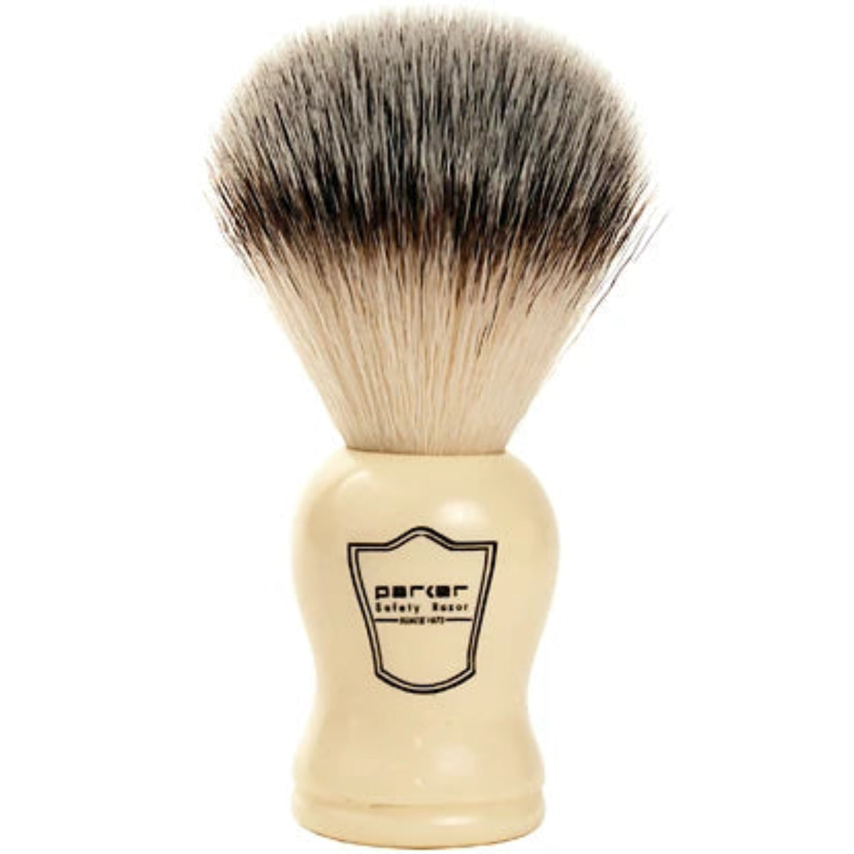 Parker White Handle Synthetic Shaving Brush & Stand 20mm