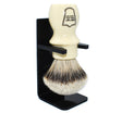 Parker White Long Handle Silvertip Badger Shaving Brush & Stand 22mm
