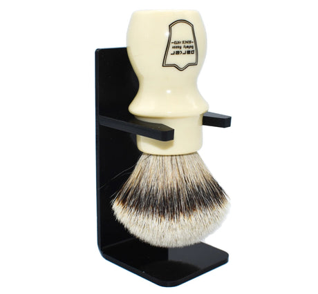 Parker White Long Handle Silvertip Badger Shaving Brush & Stand 22mm