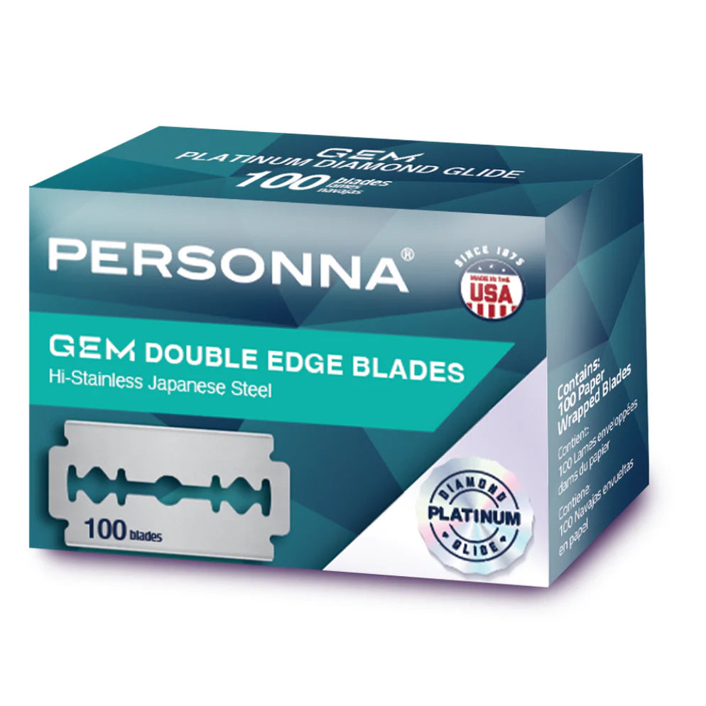 Personna GEM Platinum Diamond Glide Double Razor Edge Blades 100 pack