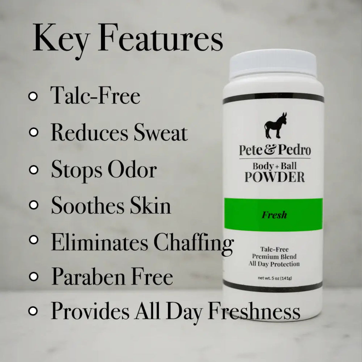 Pete & Pedro FRESH Body & Balls Powder 4.4oz
