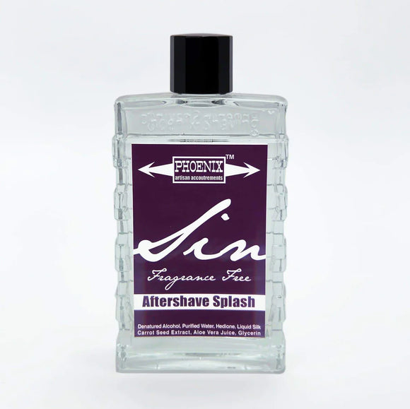 Phoenix Artisan Accoutrements - SIN - Alcohol Based - Fragrance Free Silky Aftershave Splash - 100ml