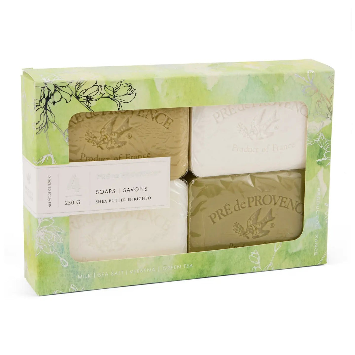 Pre de Provence Best Sellers Set of 4 Green Soap Bar 250g