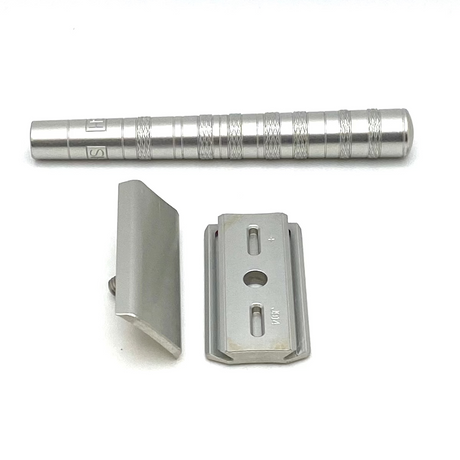 Pre-Owned Henson Shaving Aircraft Aluminum Mild  Aluminum AL13 Double Edge Safety Razor
