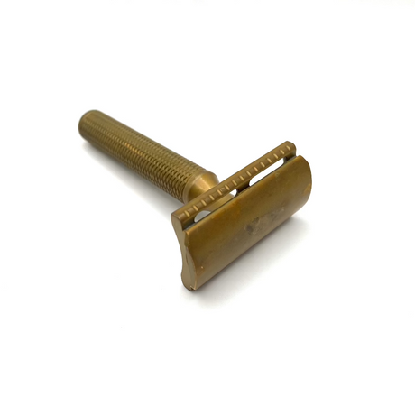 Pre-Owned Karve Christopher Bradley Brass Double Edge Safety Razor with B & C Plates