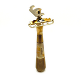 Pre-Owned Leaf Twig Gold Single Edge Safety Razor