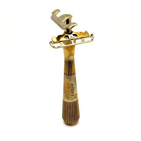 Pre-Owned Leaf Twig Gold Single Edge Safety Razor