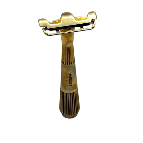Pre-Owned Leaf Twig Gold Single Edge Safety Razor