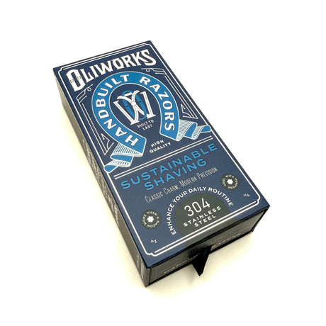 Pre-Owned - Oliworks M3teorite Mild Long Handle Stainless Steel Double Edge Safety Razor