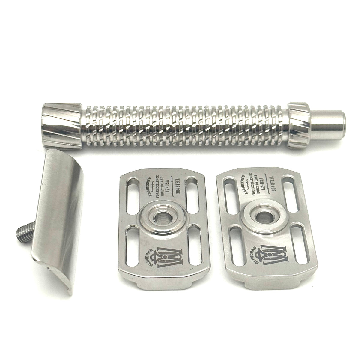 Pre-Owned - Oliworks M3teorite Mild Long Handle Stainless Steel Double Edge Safety Razor