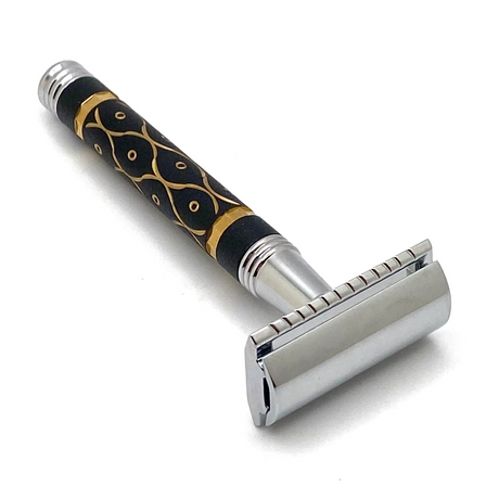 Pre-Owned Parker 65R Gray And Gold Super Heavyweight Safety Razor