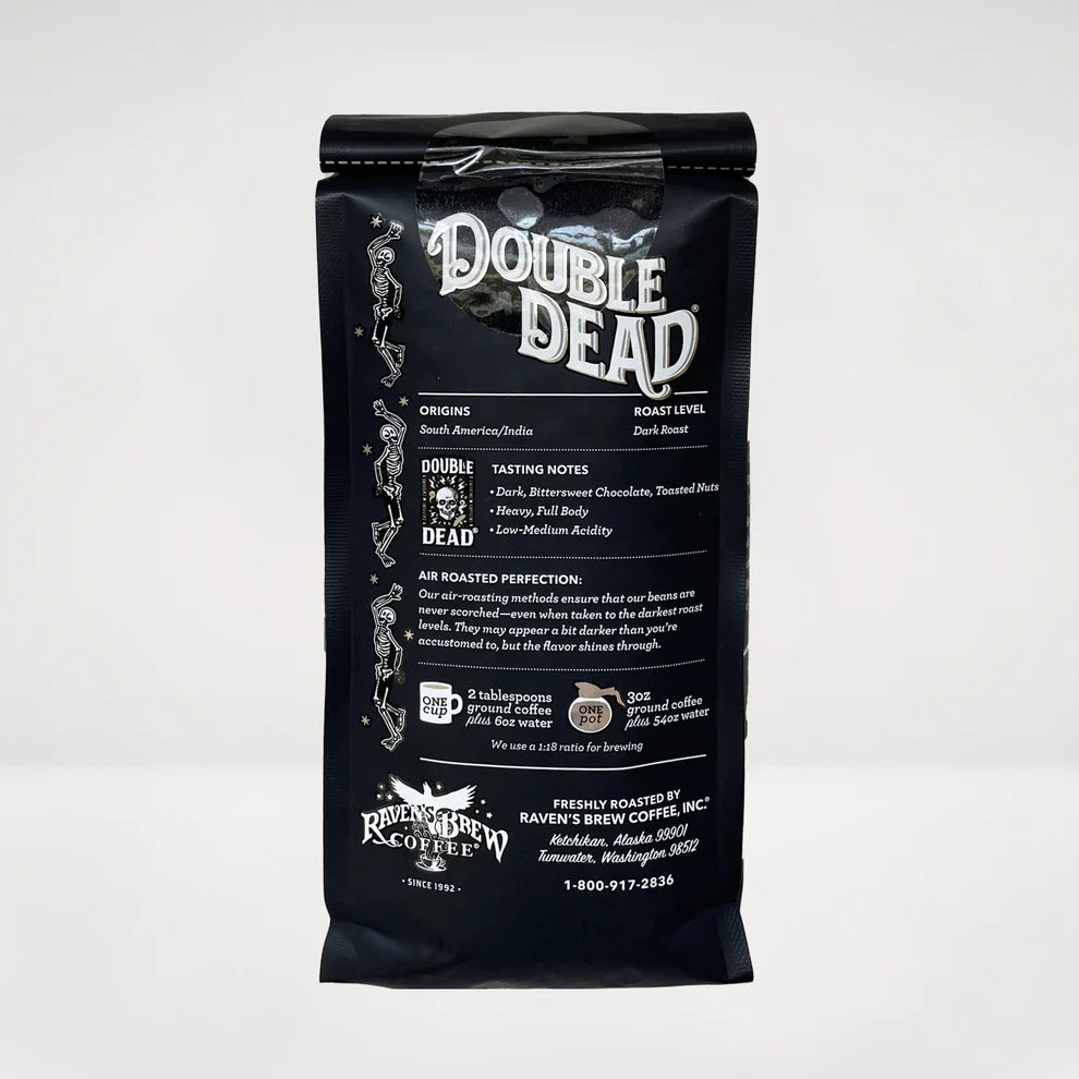 Raven's Brew Double Dead Whole Bean Coffee 12oz