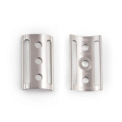 RazoRock - BBS Standard Stainless Steel Double-Edge Safety Razor - Super Knurl Handle