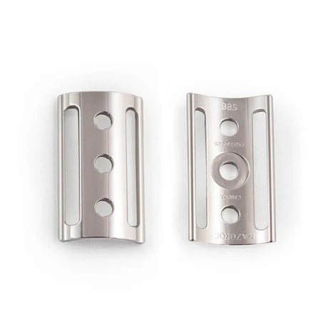 RazoRock - BBS Standard Stainless Steel Double-Edge Safety Razor - Super Knurl Handle