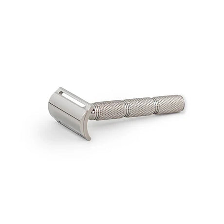 RazoRock - BBS Standard Stainless Steel Double-Edge Safety Razor - Super Knurl Handle