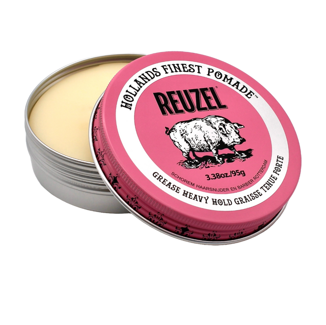 Reuzel Pomade Pink Heavy Hold Grease 3.38oz