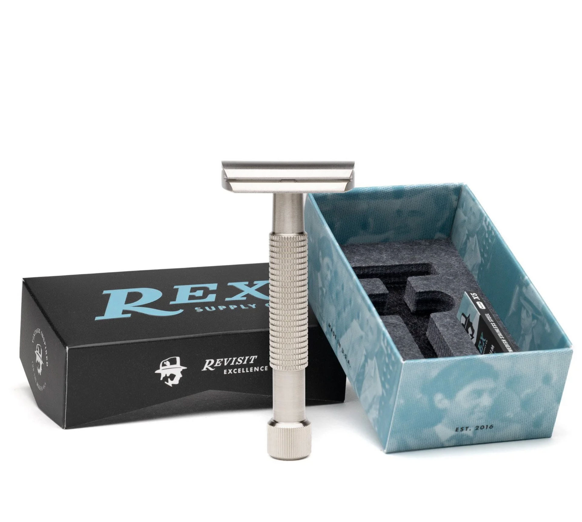 Rex Supply Co. Envoy XL Stainless Steel Double Edge Safety Razor Rex Supply Co. Envoy XL Stainless Steel Double Edge Safety Razor