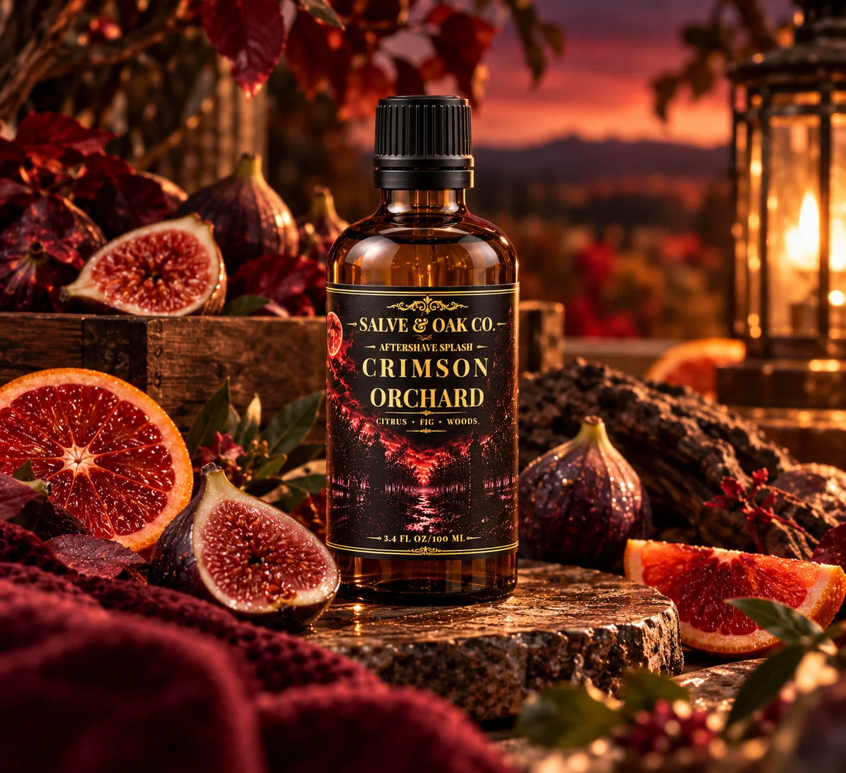 Salve & Oak Crimson Orchard Aftershave Splash 3.4oz