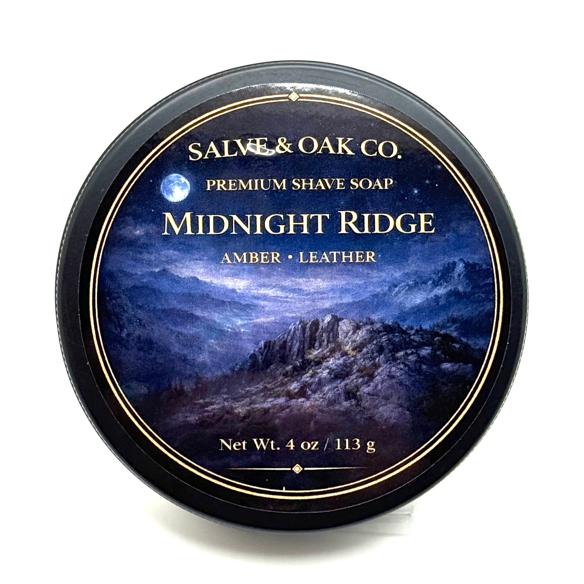 Salve & Oak Midnight Ridge Tallow Shave Soap 4.0 oz