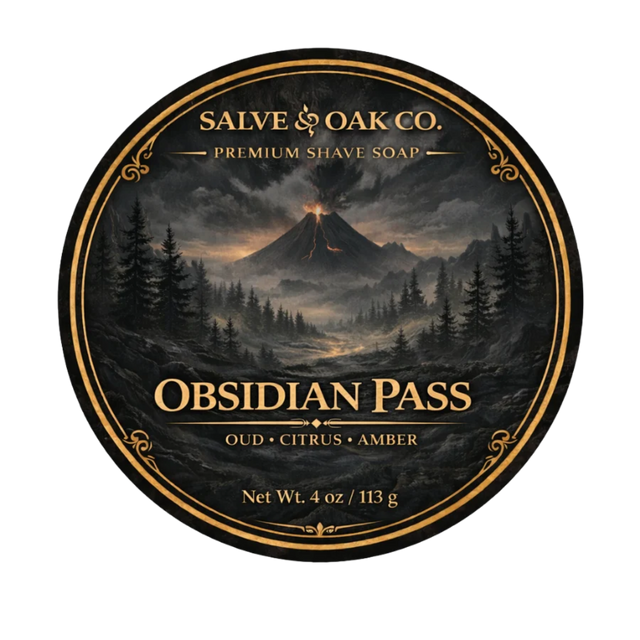 Salve & Oak Obsidian Pass Timberline Shave Soap 4oz