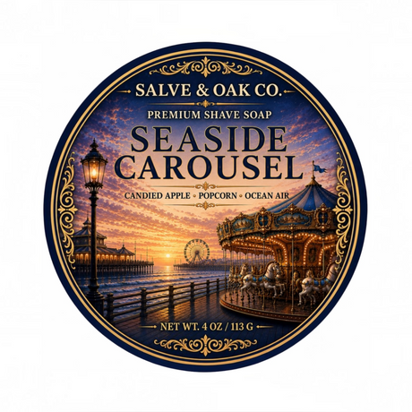 Salve & Oak Seaside Carousel Shave Soap 4oz