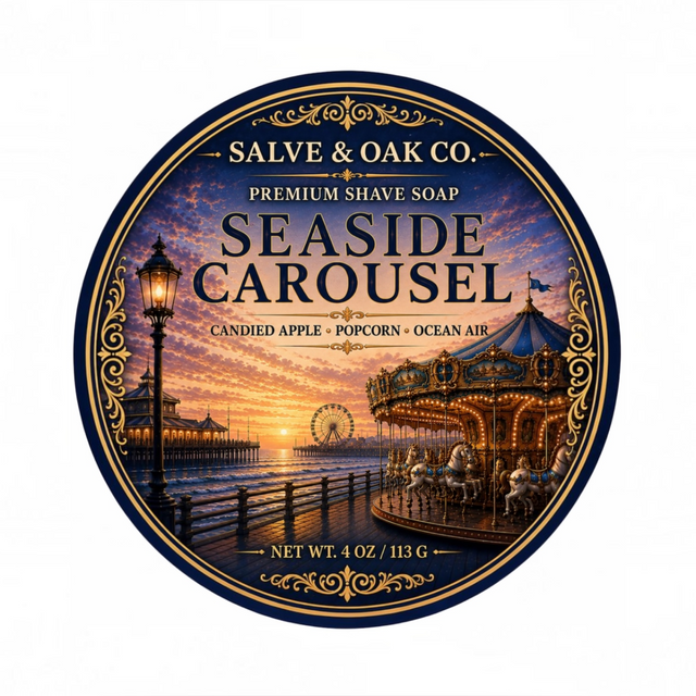 Salve & Oak Seaside Carousel Shave Soap 4oz