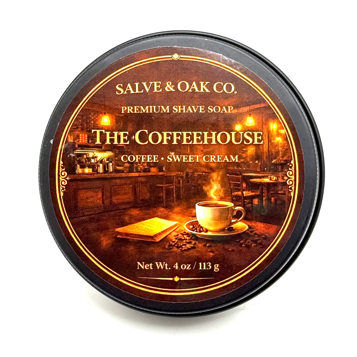 Salve & Oak The Coffeehouse Tallow Shave Soap 4.0 oz