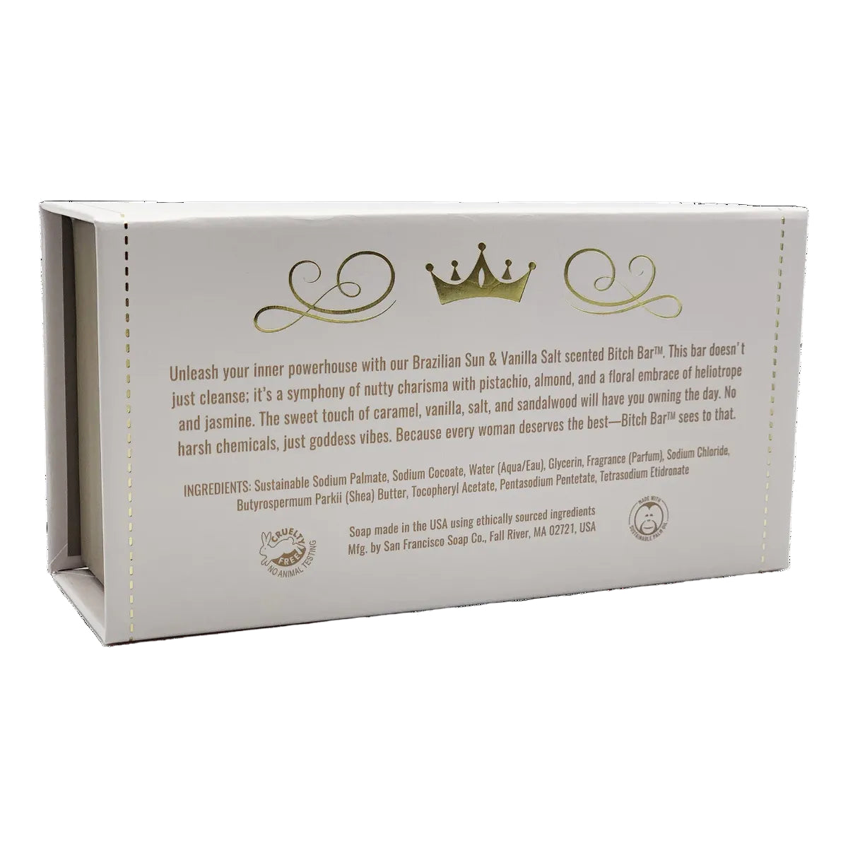San Francisco Soap Company Bitch Bar Empowered Brazilian Sun Vanilla Salt Bath Bar 10oz