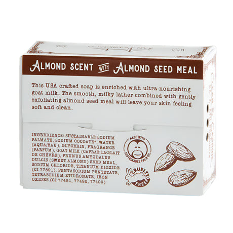 San Francisco Soap Company Clean & Caprine Goat Milk Bar Soap - Almond Scent with Almond Meal  5oz