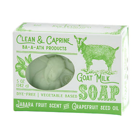 San Francisco Soap Company Clean & Caprine Goat Milk Bar Soap - Jabara Fruit Scent with Grapefruit Seed Oil  5oz