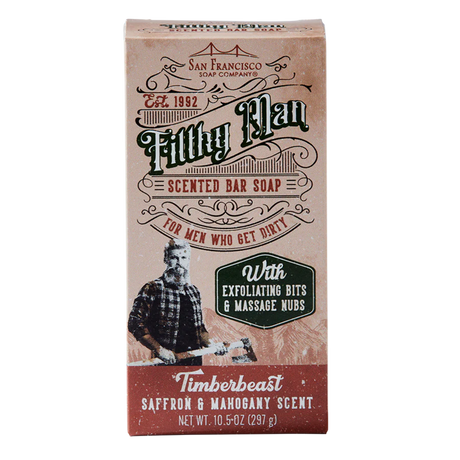 San Francisco Soap Company FILTHY MAN Bar Soap Timberbeast Saffron & Mahogany 10oz