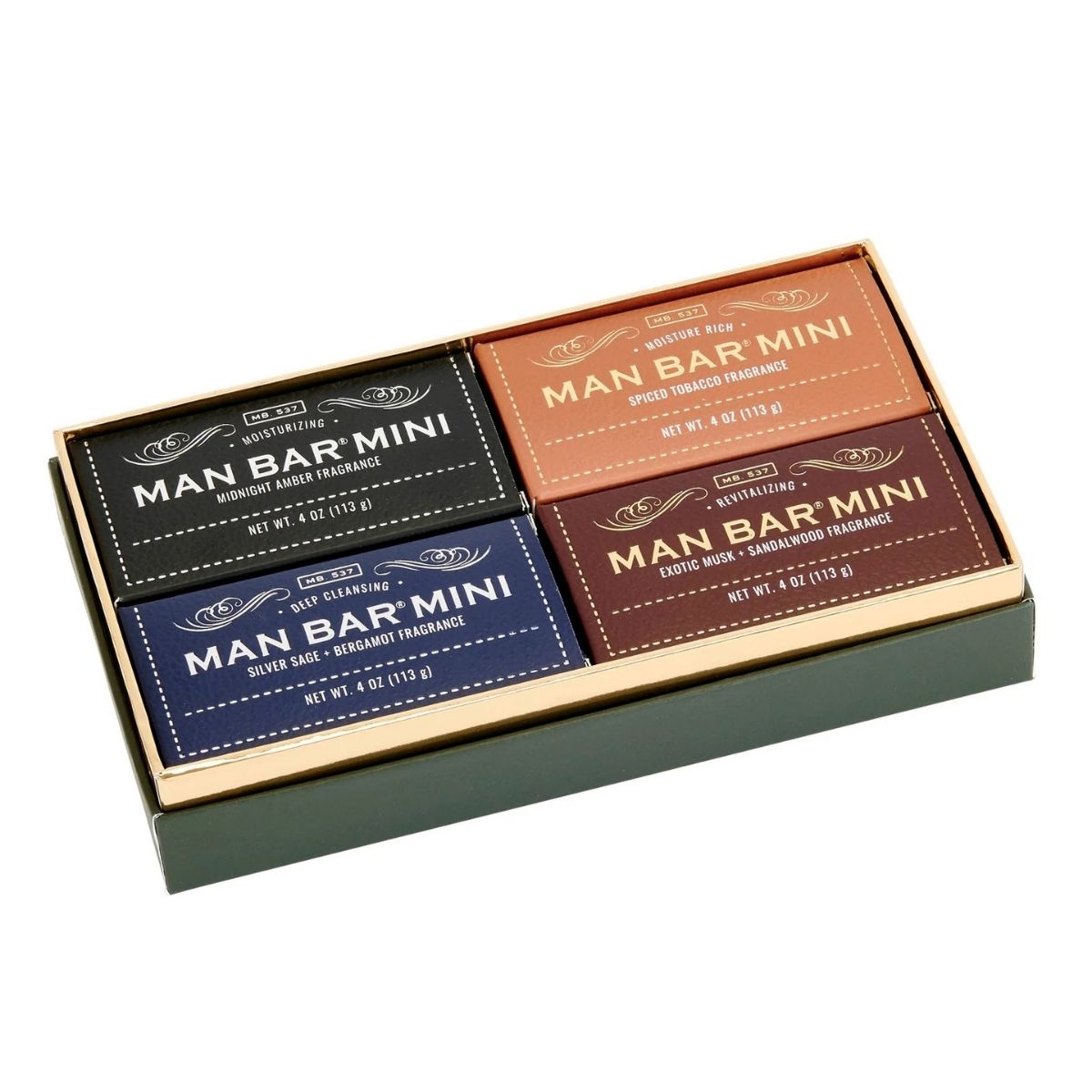 San Francisco Soap Company Man Bar® Mini 4pc Gift Box Set 4oz