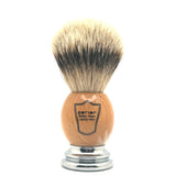 Scratch and Dent Parker Olivewood Handle Silvertip Badger Shaving Brush and Stand