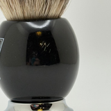 Scratch & Dent Parker Black & Chrome Handle Pure Badger Shaving Brush and Stand