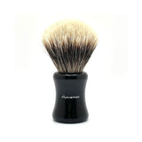 Shavemac - 24mm Silvertip 2 Band Badger Shaving Brush - Black Handle