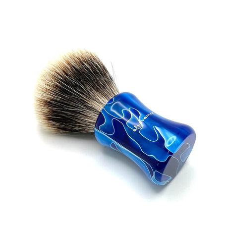 Shavemac - 24mm Silvertip 2 Band Badger Shaving Brush - Midnight Blue Handle