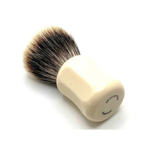 Shavemac - 26mm Silvertip 2 Band Badger Shaving Brush - Ivory Handle