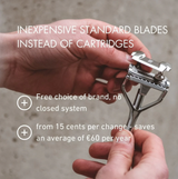 Shavent Safety Razor Single Edge Original 2.0 Magnetic Force Black Oak