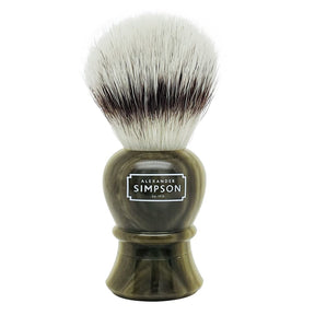 Simpson - Islington - Synthetic Shaving Brush - Faux Horn Large Handle