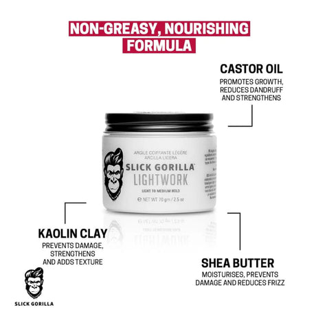 Slick Gorilla Lightwork Hair Styling Pomade 2.5oz