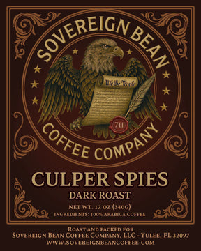 Sovereign Bean Coffee Company Whole Bean Coffee 12oz - Culper Spies-Dark Roast