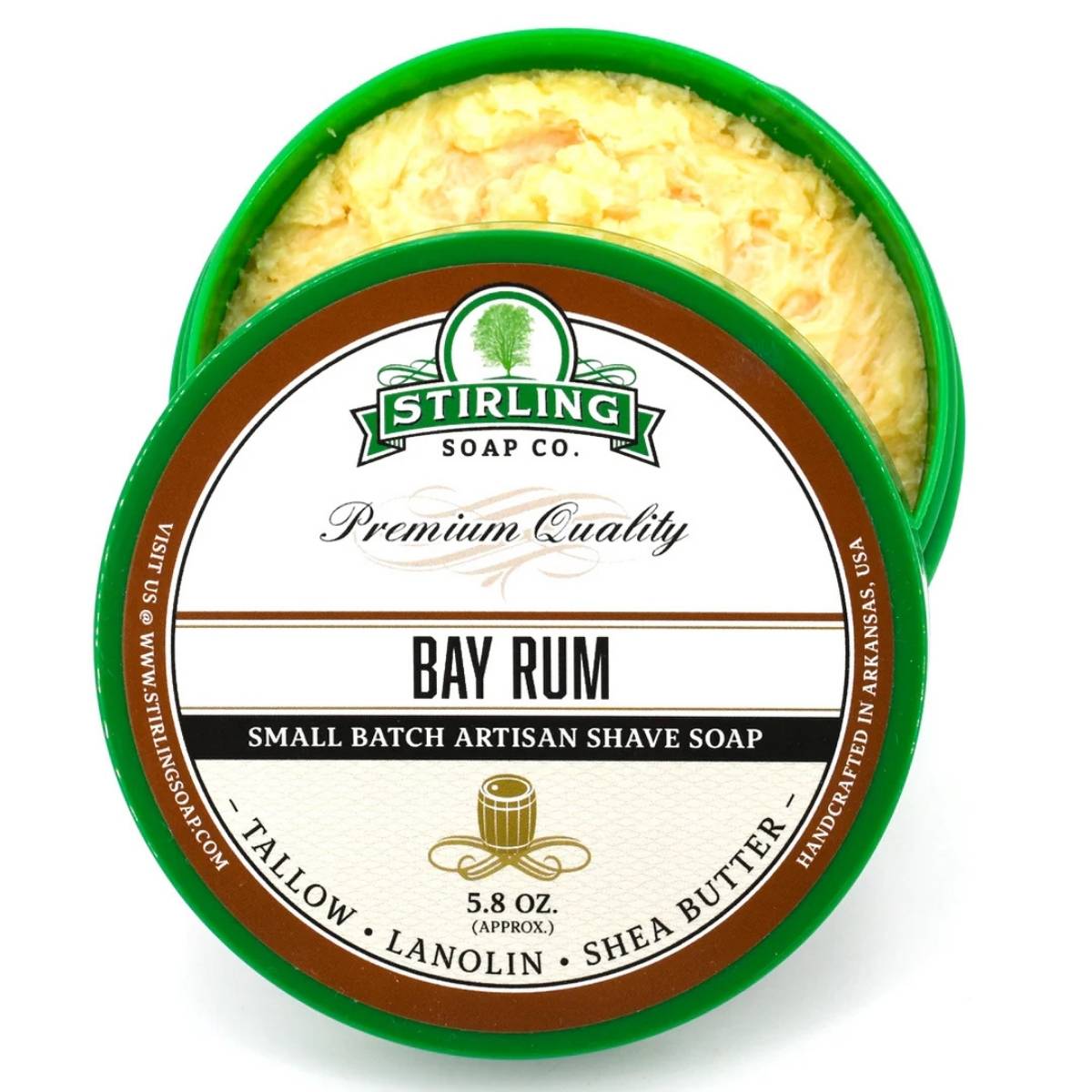 Stirling Soap Company Bay Rum Shave Soap 5.8oz