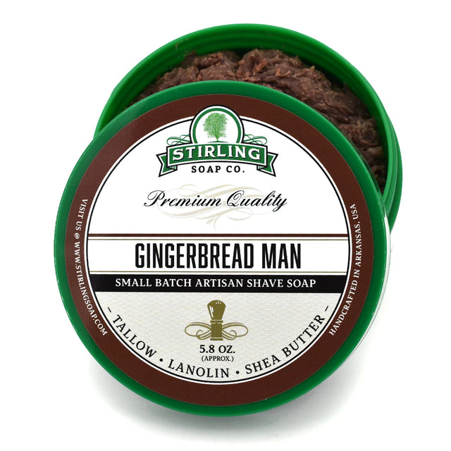 Stirling Soap Company Gingerbread Man Shave Soap 5.8oz