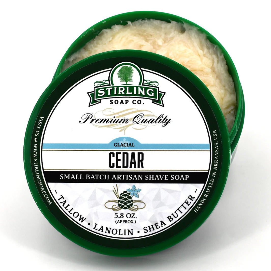 Stirling Soap Company - Glacial Cedar - Shave Soap - 5.8oz