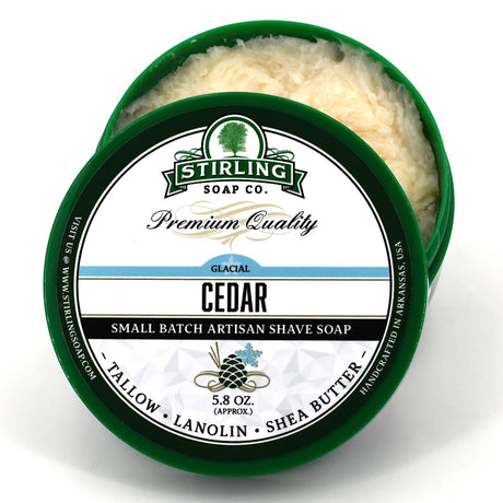 Stirling Soap Company - Glacial Cedar - Shave Soap - 5.8oz
