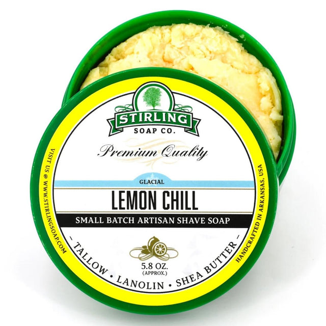 Stirling Soap Company Glacial Lemon Chill Shave Soap 5.8oz