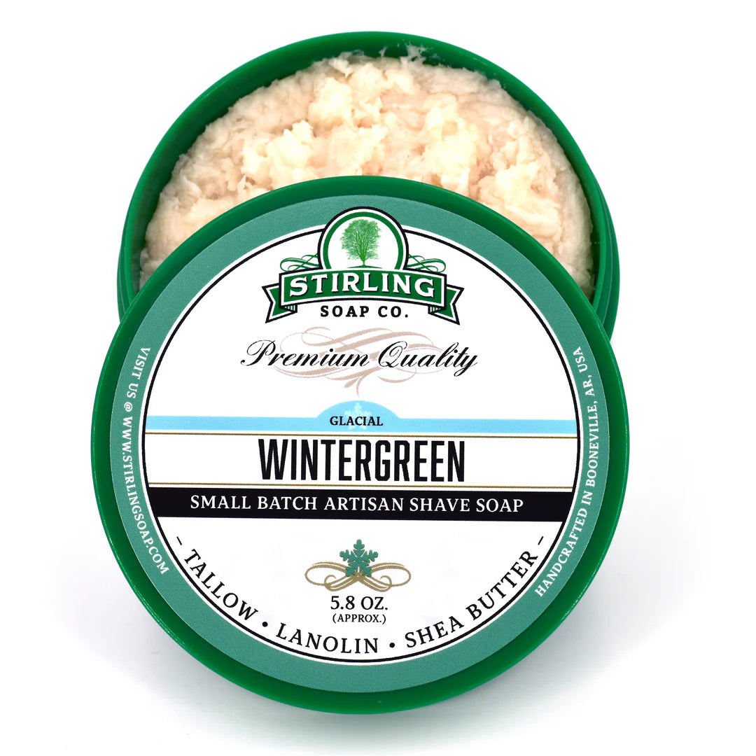 Stirling Soap Company Glacial Wintergreen Shave Soap 5.8oz