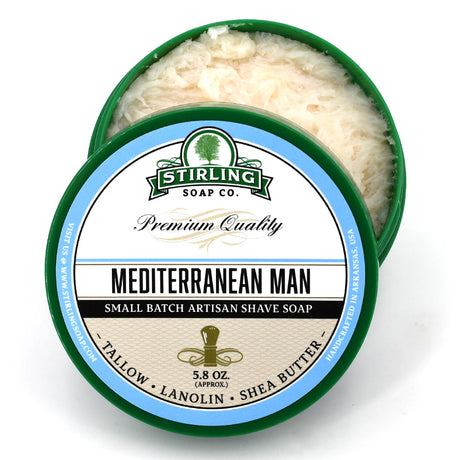 Stirling Soap Company - Mediterranean Man - Shave Soap - 5.8oz